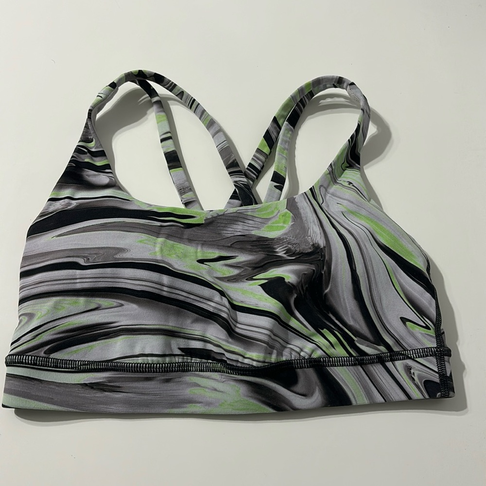 Lululemon Energy Bra - Size 4 - Color: Paint Glide Warp Multi